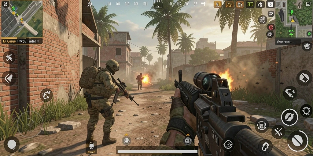 Tampilan aksi mendebarkan dari game TPS AFAF.