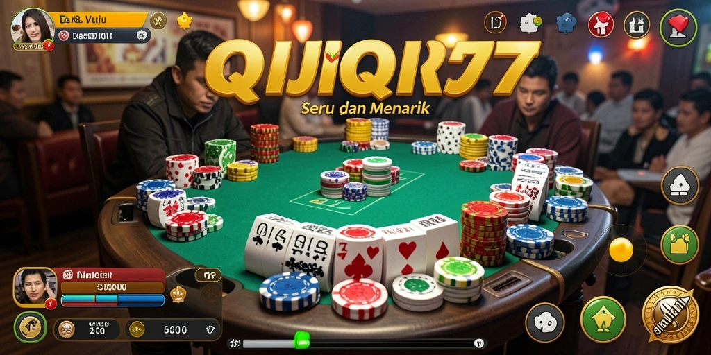 Screenshot gameplay DORA77 menampilkan aksi seru permainan QiuQiu.