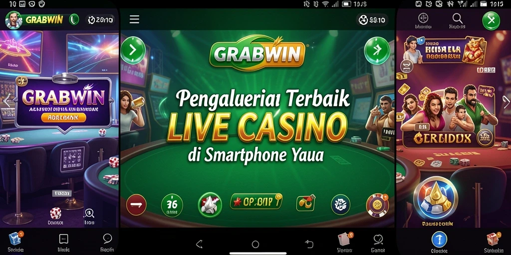 Tampak menariknya gameplay Live Casino di GRABWIN.