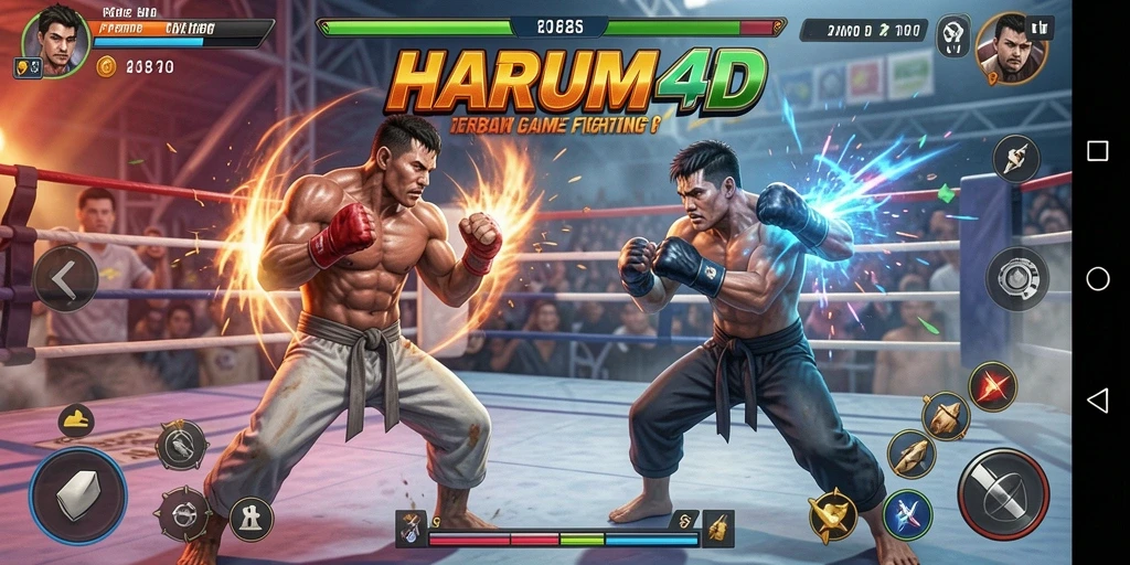 Gameplay Fighting yang seru dan penuh aksi dari HARUM4D.