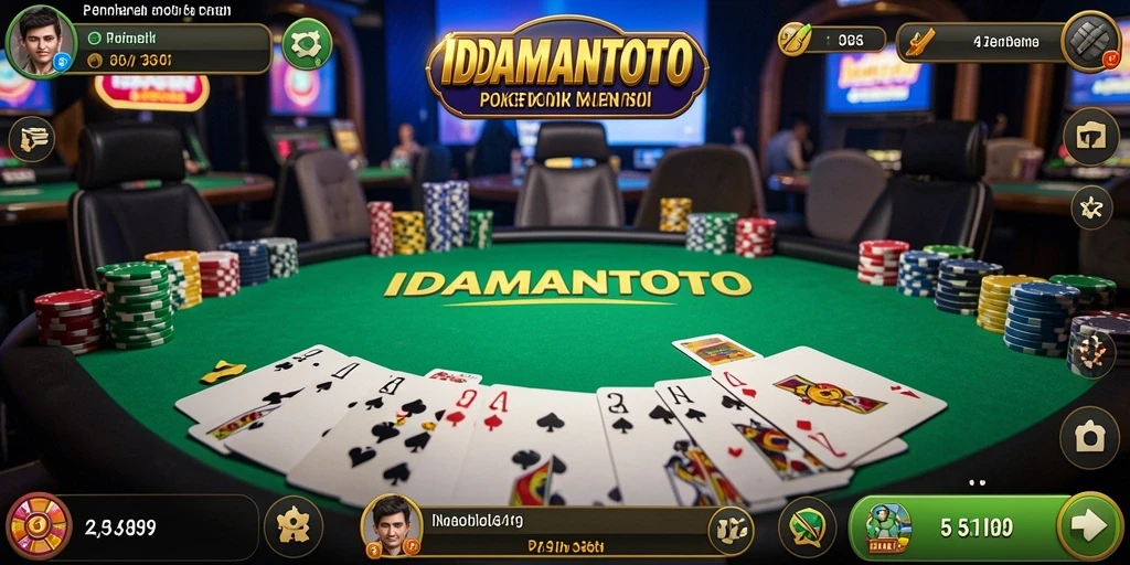 Tampilan gameplay menarik dari aplikasi Poker IDAMANTOTO.