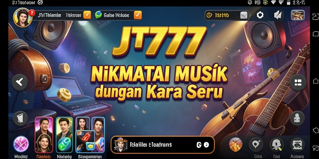 Tampilan screenshot JT777 dengan gameplay interaktif musik.