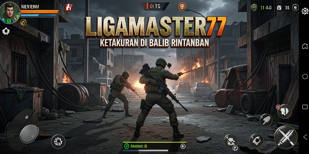 Screenshot dari gameplay menegangkan di LIGAMASTER77.