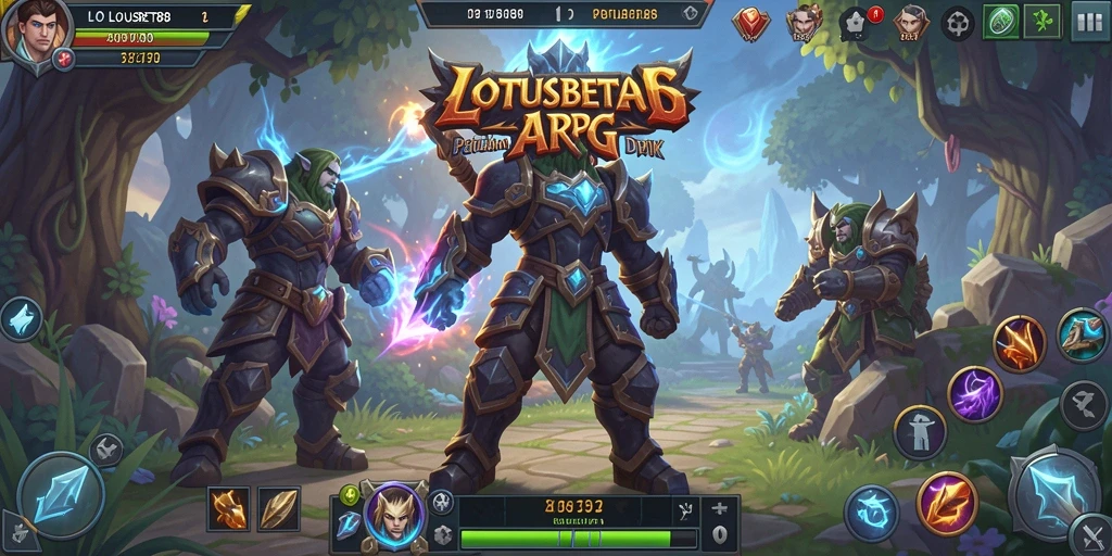 Tampilan gameplay epik di dunia ARPG LOTUSBET88 yang menakjubkan.