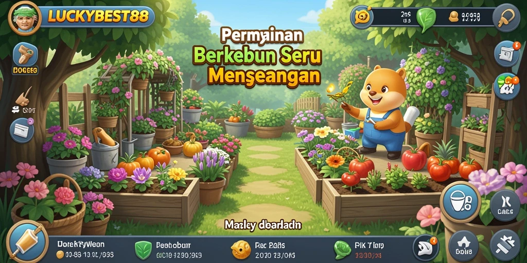 Tampilan menarik dari gameplay berkebun di LUCKYBEST88.