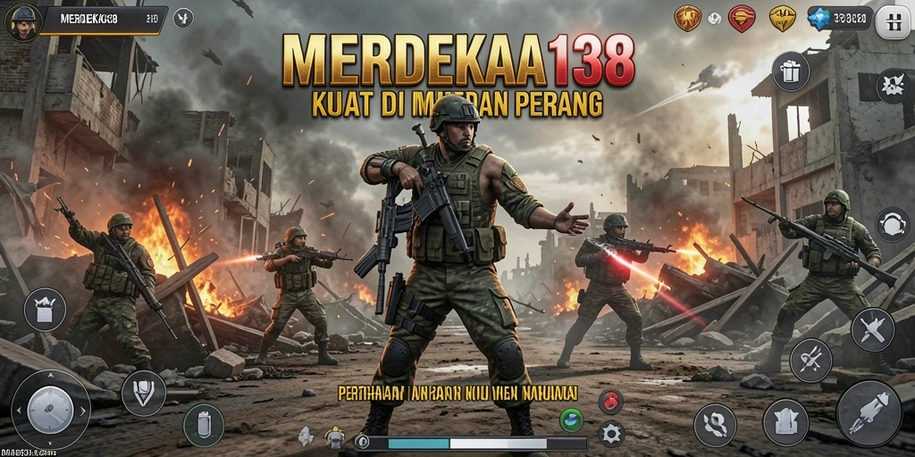 Tampilan gameplay MERDEKA138 dalam aksi Tower Defense yang mendebarkan.