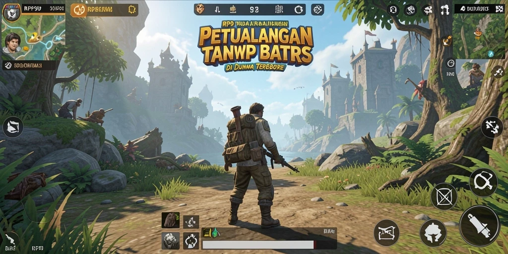 Gameplay RP99 menampilkan eksplorasi luas di dunia terbuka yang kaya.