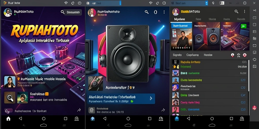 Tampilan gameplay RUPIAHTOTO menampilkan interaksi pengguna dengan musik.