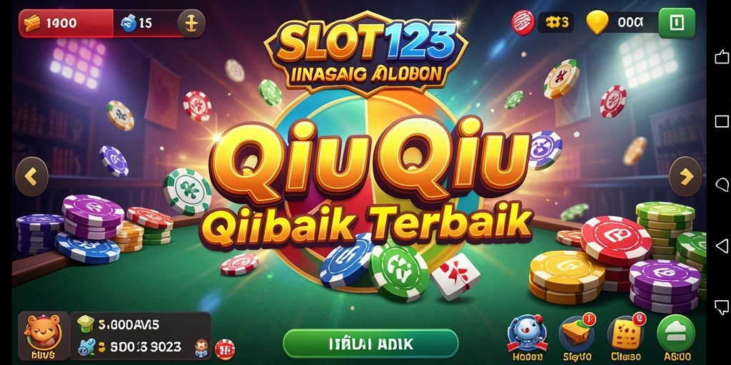Screenshot utama SLOT123 menunjukkan aksi permainan QiuQiu yang mendebarkan.