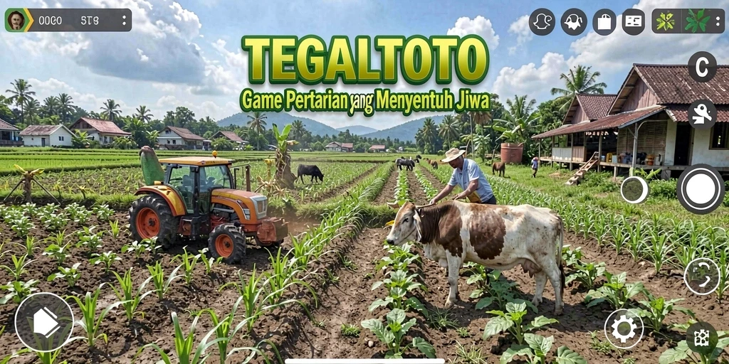 Screenshot utama TEGALTOTO menampilkan pengalaman seru bertani.