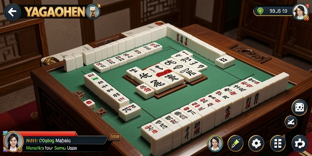 Tampilan gameplay Mahjong yang menarik di YAGAOHEN.