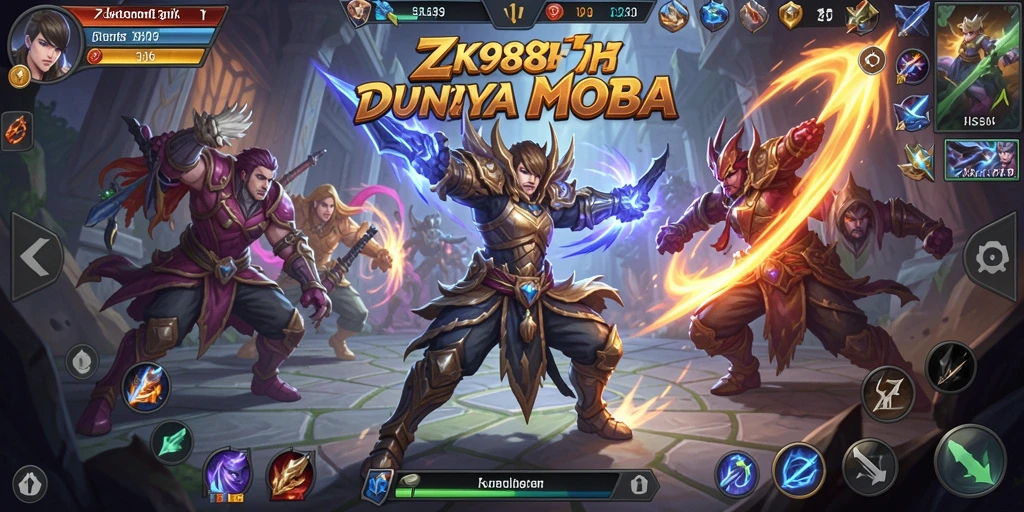Tampilan gameplay seru dalam ZK988 dengan karakter unik dan strategi menarik.